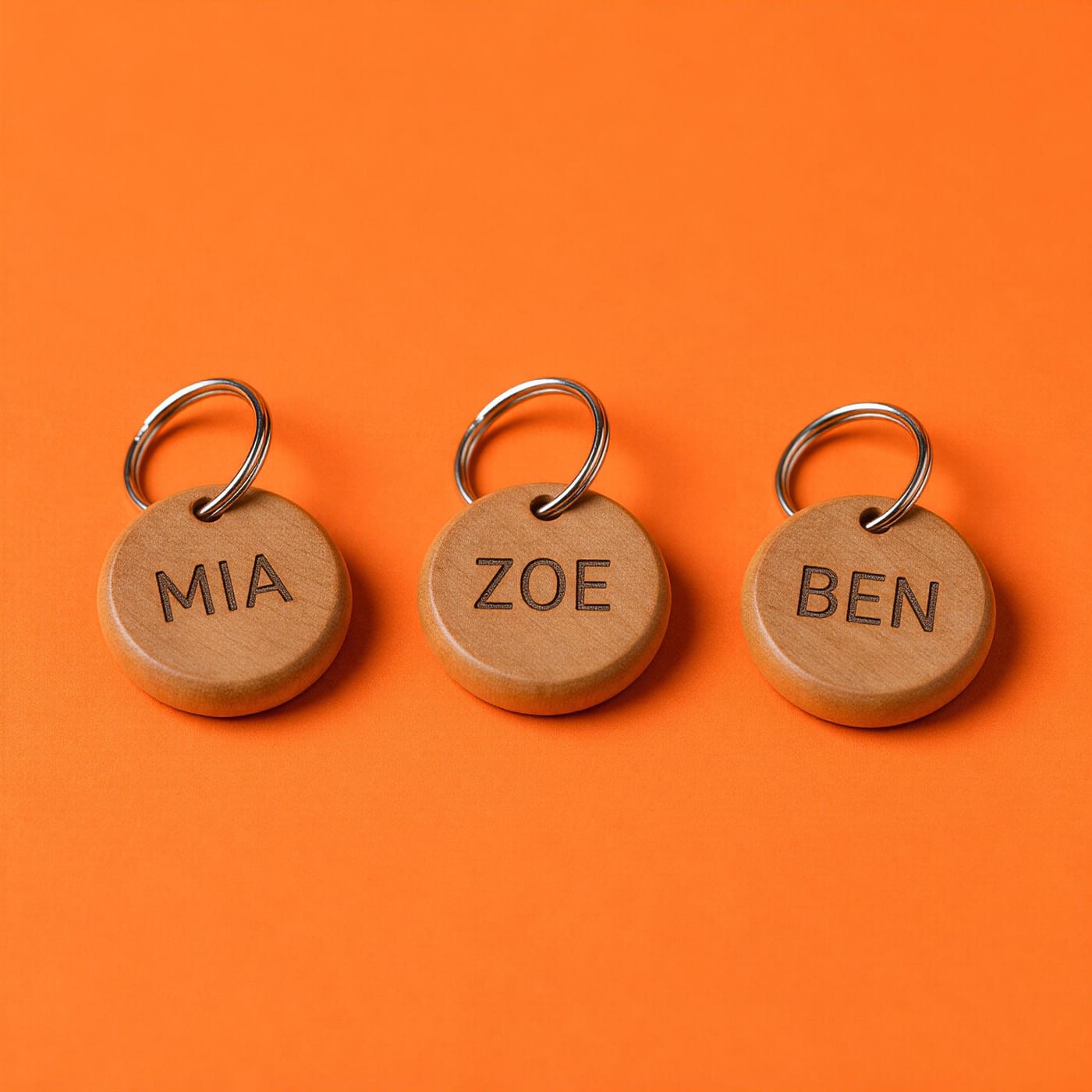 Keychain — engraving placeholder render